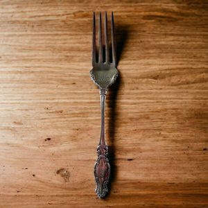 1898 Meat Fork Eagle & Star Wm. Rogers Melrose Pattern Large Serving